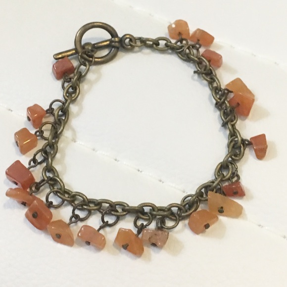 NWOT Orange Carnelian Gemstone Bohemian Bracelet - Picture 2 of 3